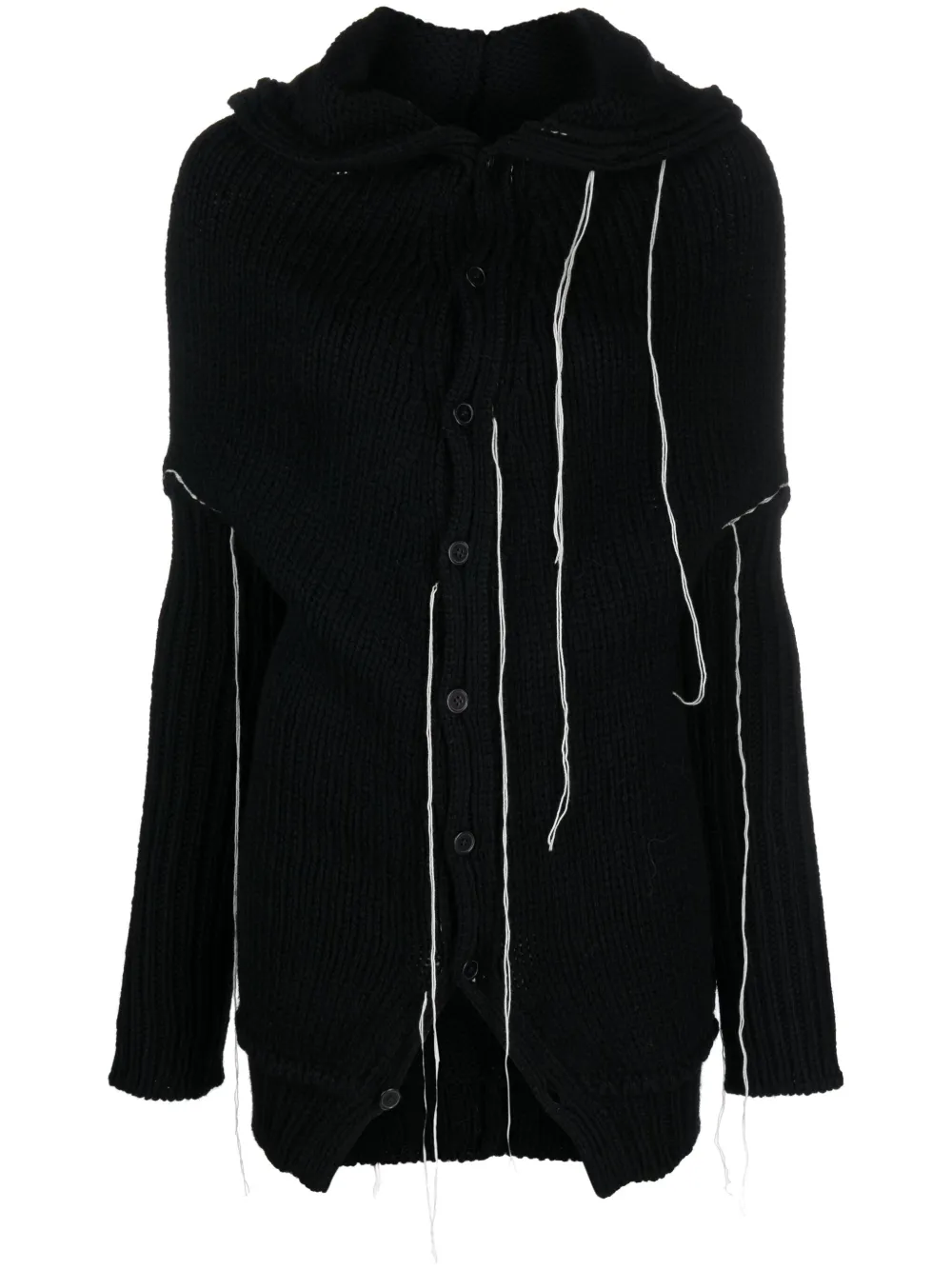Yohji Yamamoto distressedeffect Wool Cardigan Farfetch