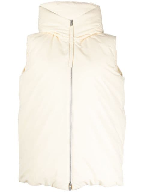 Jil Sander padded hooded gilet 