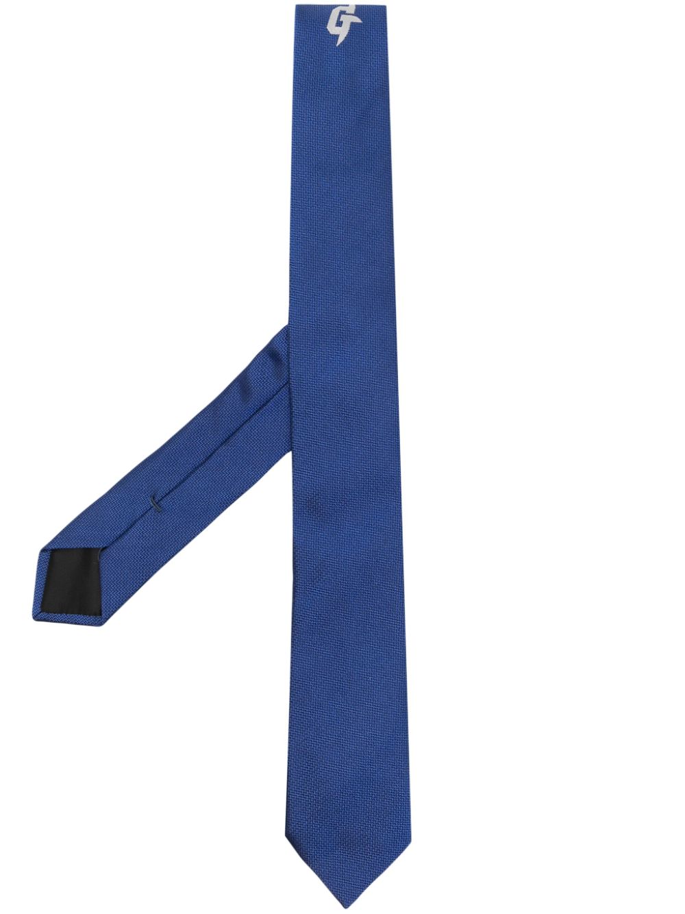 Givenchy logo-embroidered silk tie - Blu