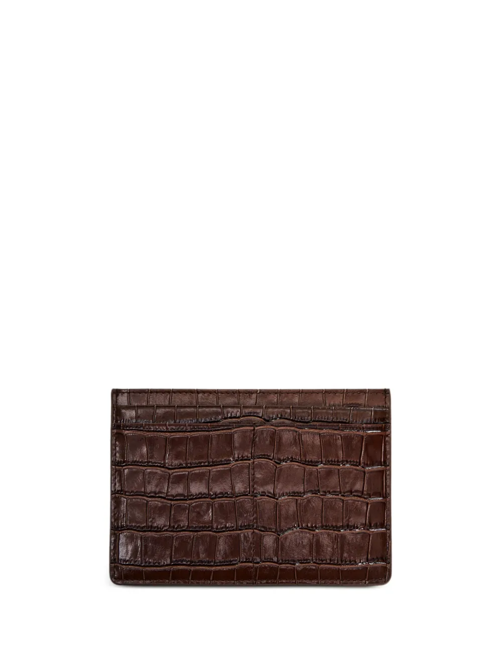 12 STOREEZ crocodileembossed Leather Card Holder Farfetch