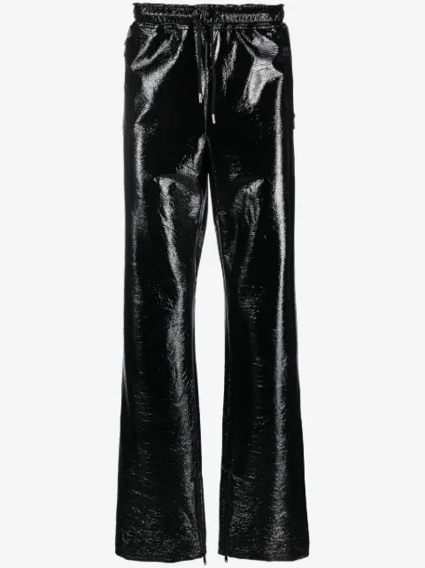 Courrèges high-shine finish straight-leg trousers