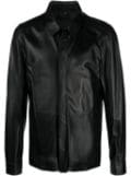 Desa 1972 long-sleeve leather shirt - Black