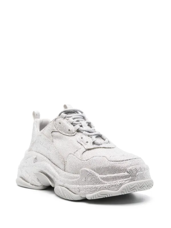 Balenciaga Triple S Sneakers Silver FARFETCH CA