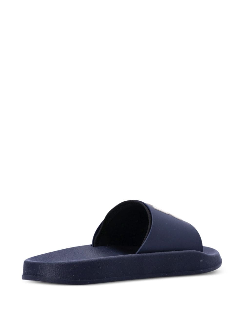 Shop Hugo Logo-print Moulded-footbed Slides In Blue