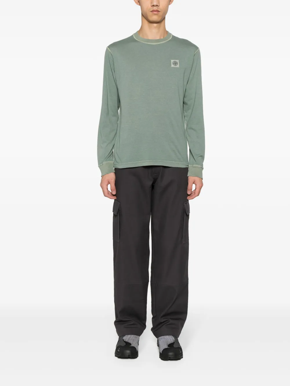 Stone Island Compass-patch cotton T-shirt - Groen