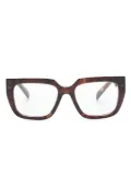 Prada Eyewear tortoiseshell-effect square-frame glasses - Brown