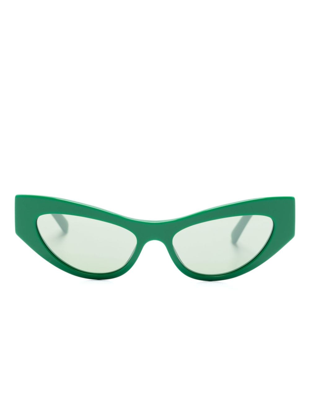 Dolce & Gabbana Logo-plaque Cat-eye Sunglasses In Green