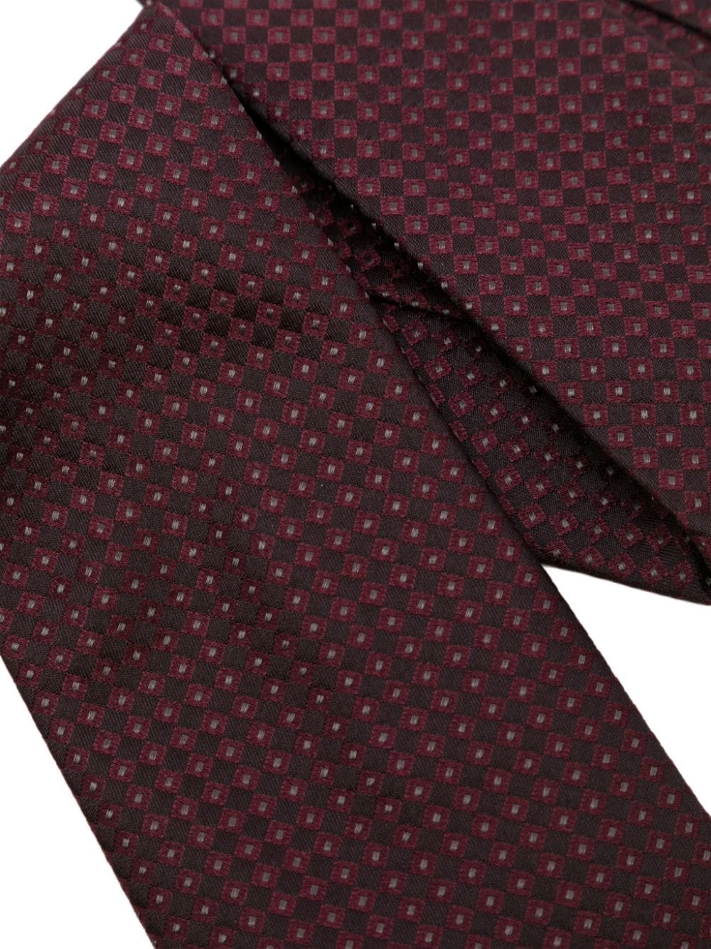 Givenchy patterned-jacquard silk tie - Rood