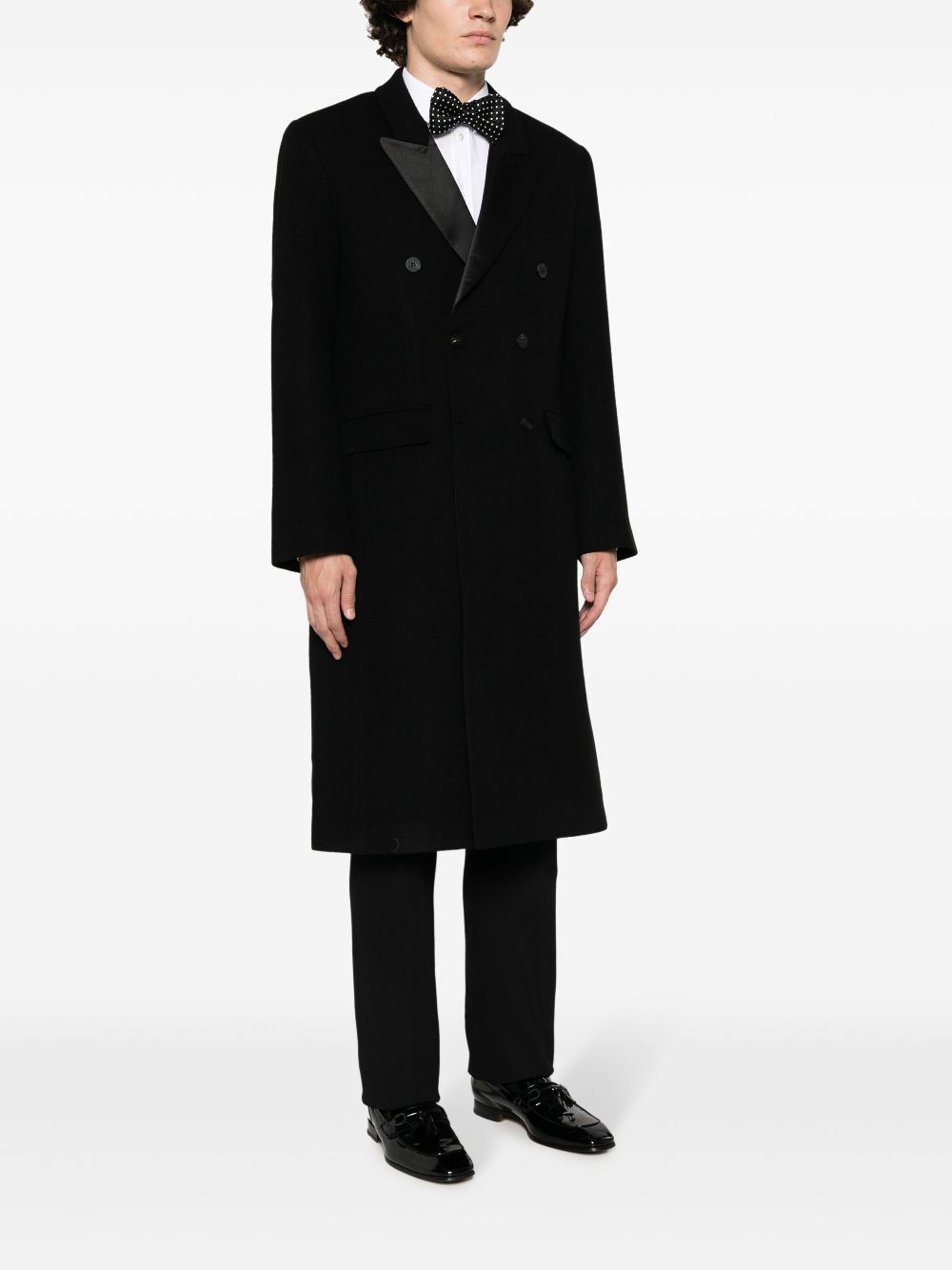 Shop Ernest W Baker Opera Virgin-wool Coat In Black