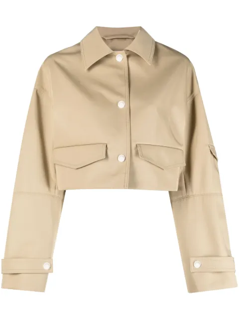 Nanushka Bracha cropped shirt jacket