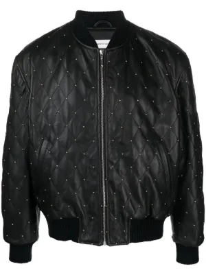 Ernest W. Baker Quilted Leather Bomber Jacket Farfetch