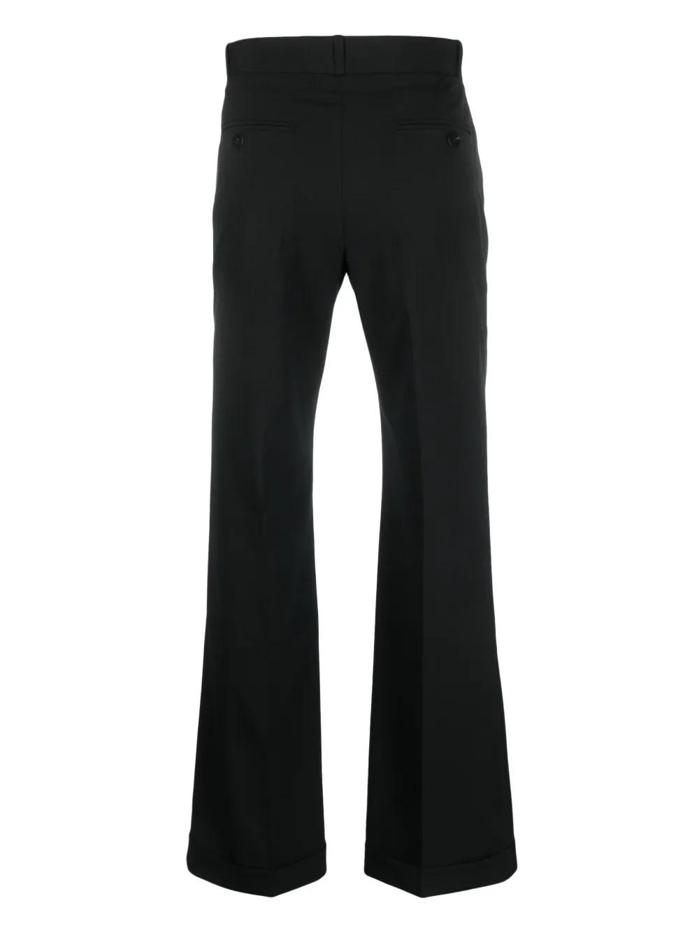 Shop Ernest W Baker Cuffed Flared Trousers In Black