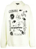 Les Benjamins logo-print cotton hoodie - Yellow