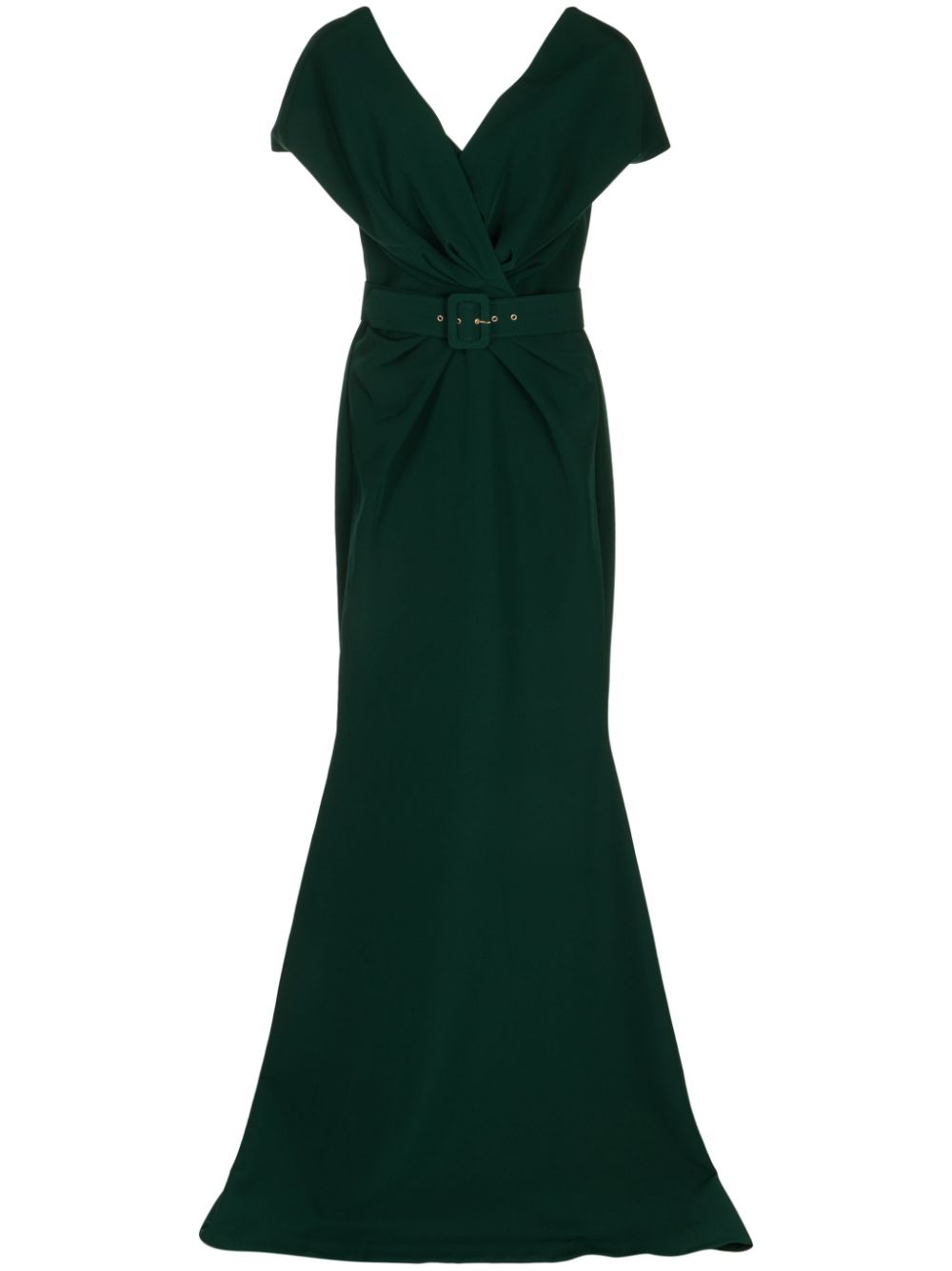 Rhea Costa Maxi-jurk met V-hals Groen
