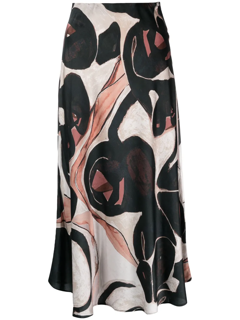 MUNTHE Rok met abstract patroon Zwart