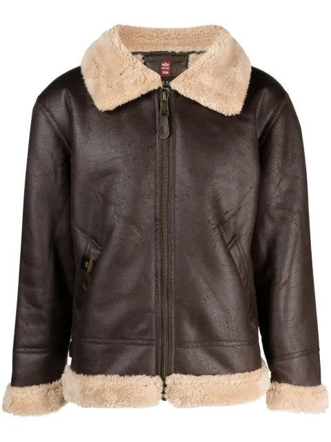 Alpha Industries B3 FL faux-leather jacket