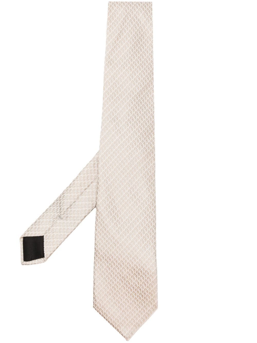 Givenchy graphic-pattern silk tie - Toni neutri