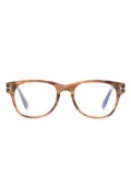 TOM FORD Eyewear TF5898B round-frame tinted-lenses glasses - Brown