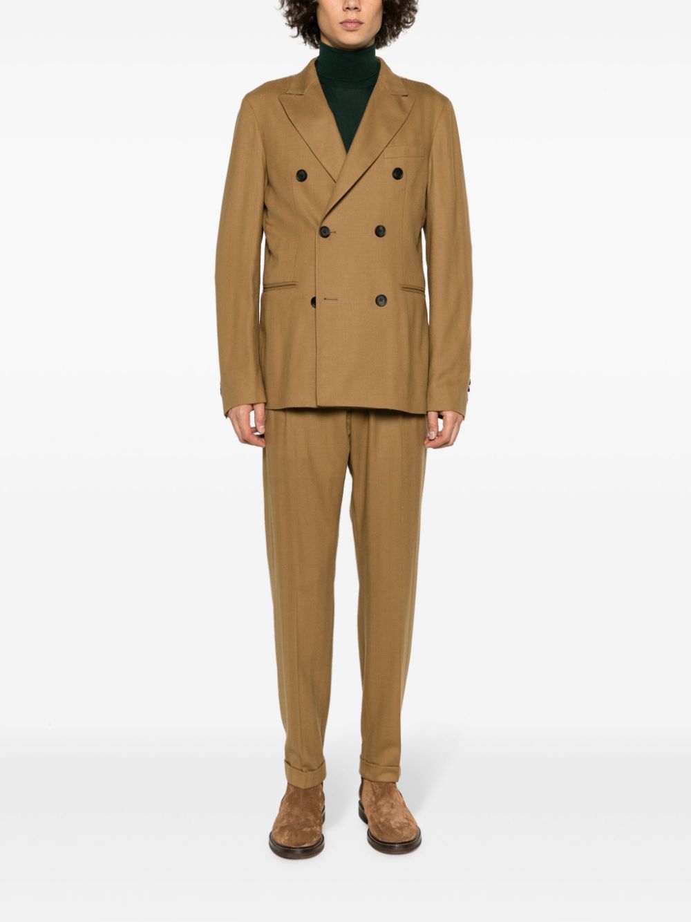 Tonello double-breasted peak-lapels suit - Beige