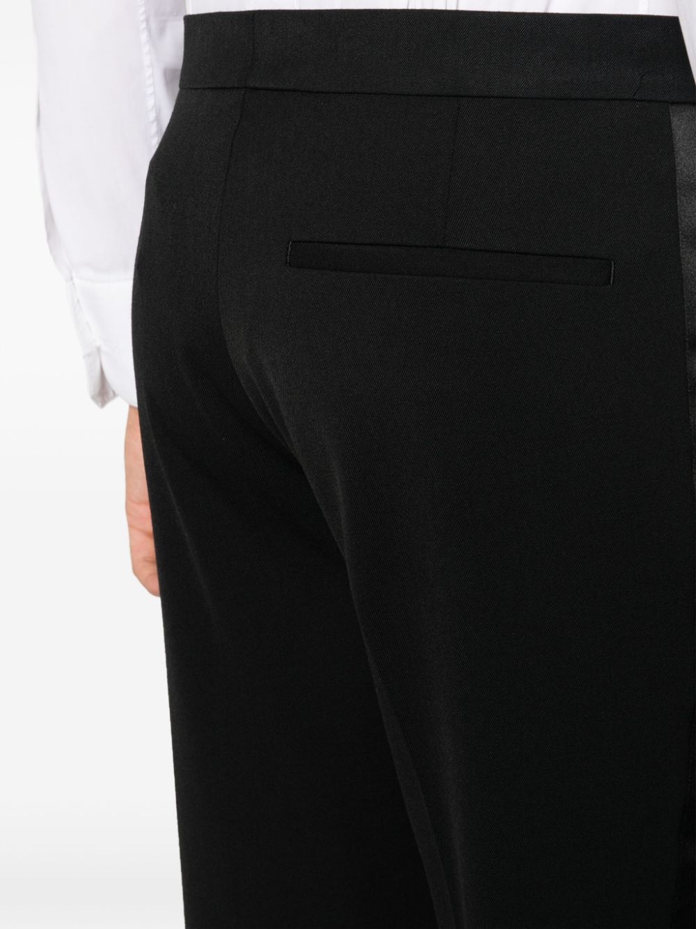 Shop Modes Garments Mid-rise Tailored Trousers In Black