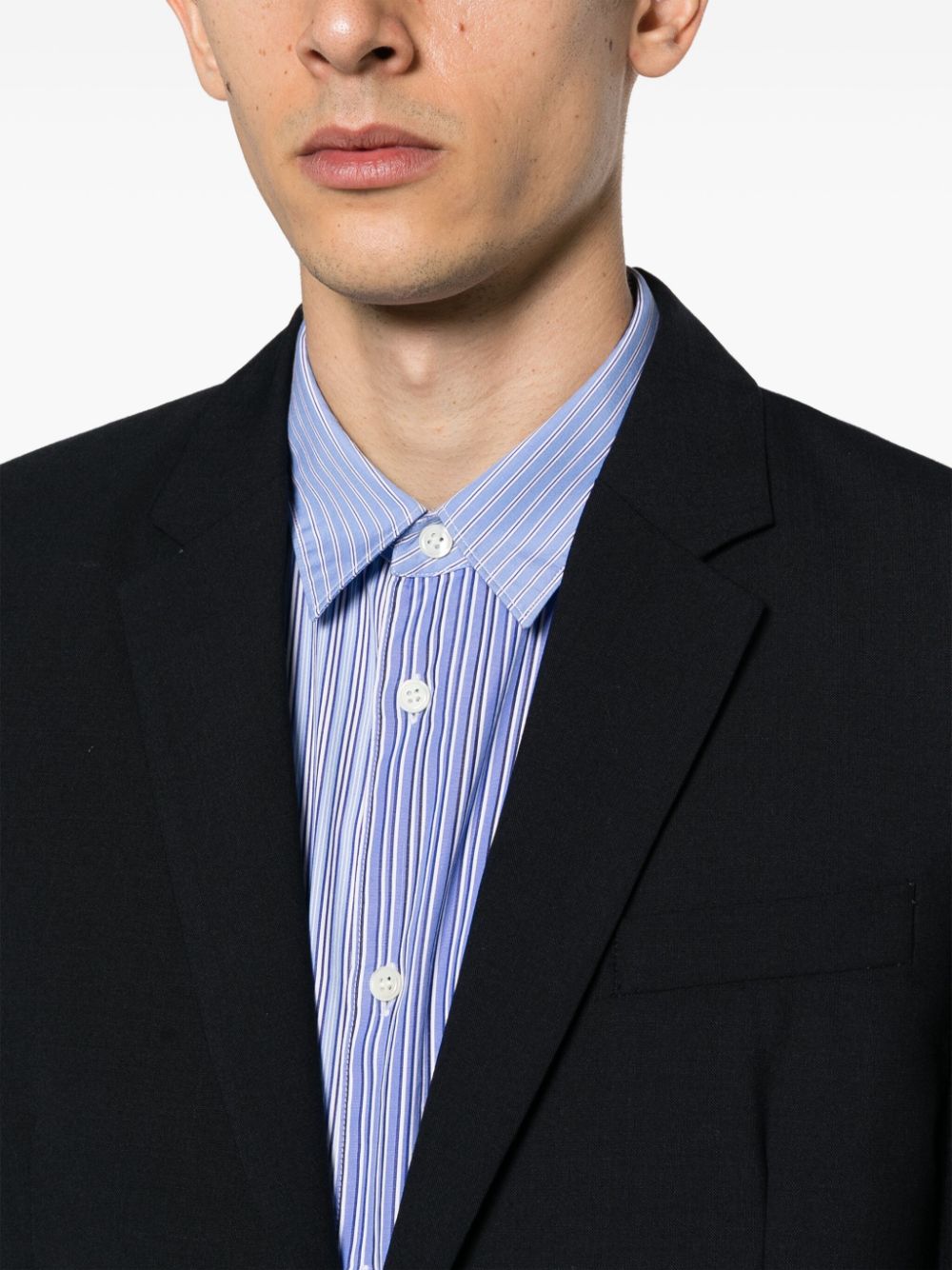 Shop Modes Garments Tailored Single-breasted Blazer In Blue