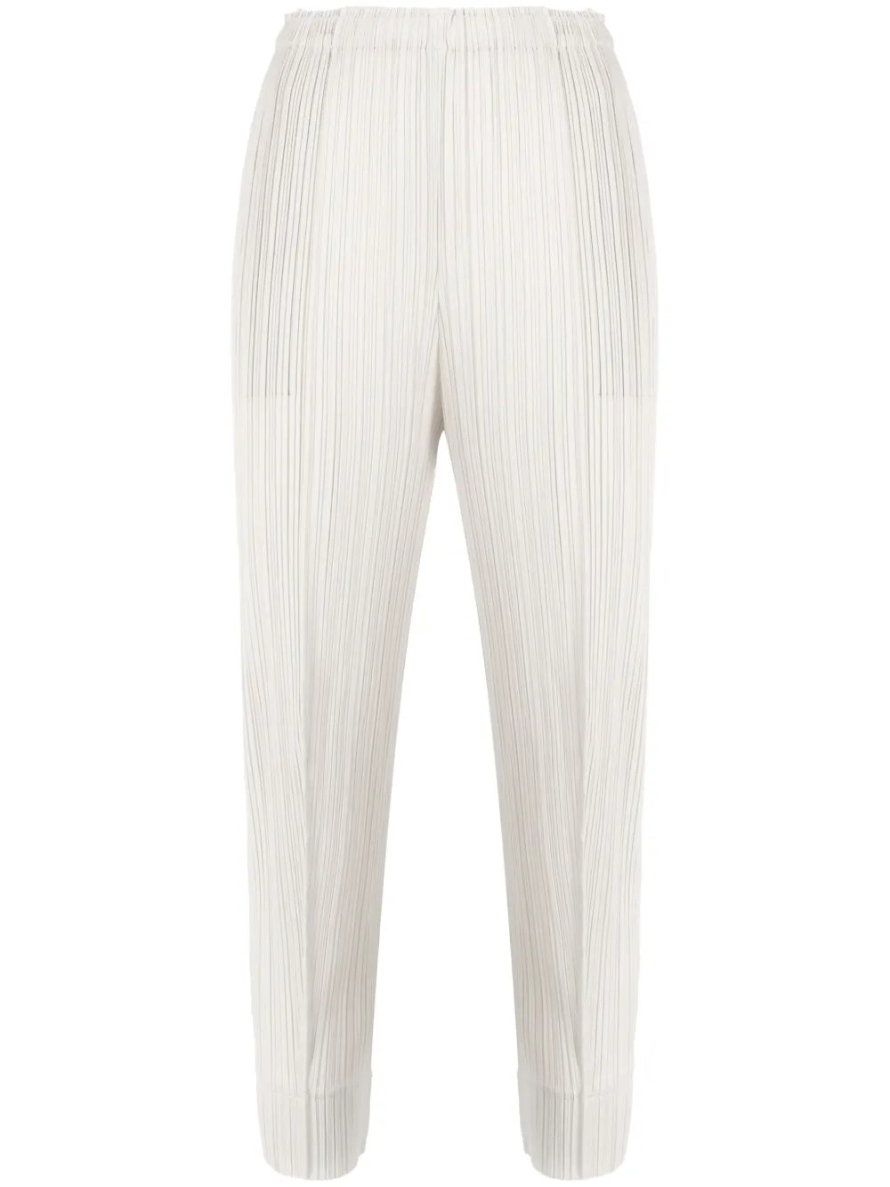 Pleats Please Issey Miyake Broek met toelopende pijpen Beige