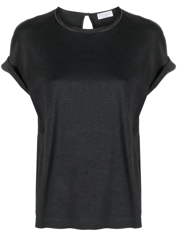Tシャツ・カットソー BRUNELLO CUCINELLI Woman T-Shirt Grey M41810000 C079 Brunello Cucinelli T-shirts for Women | Online Sale up to 49