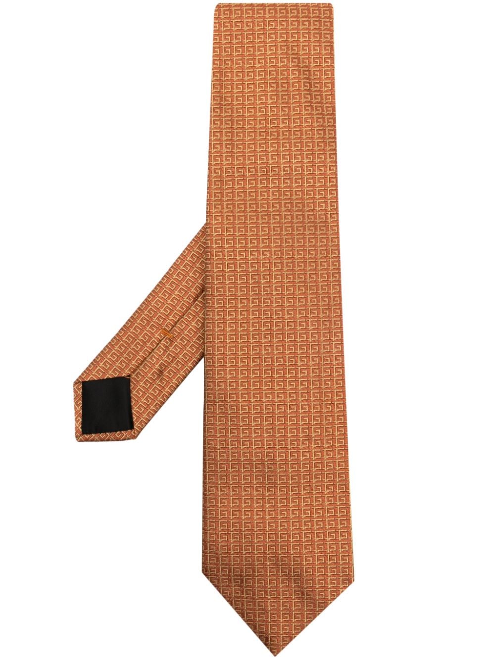 Givenchy 4g-jacquard Silk Tie In Orange
