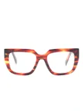 Prada Eyewear graphic-print square-shape glasses - Brown