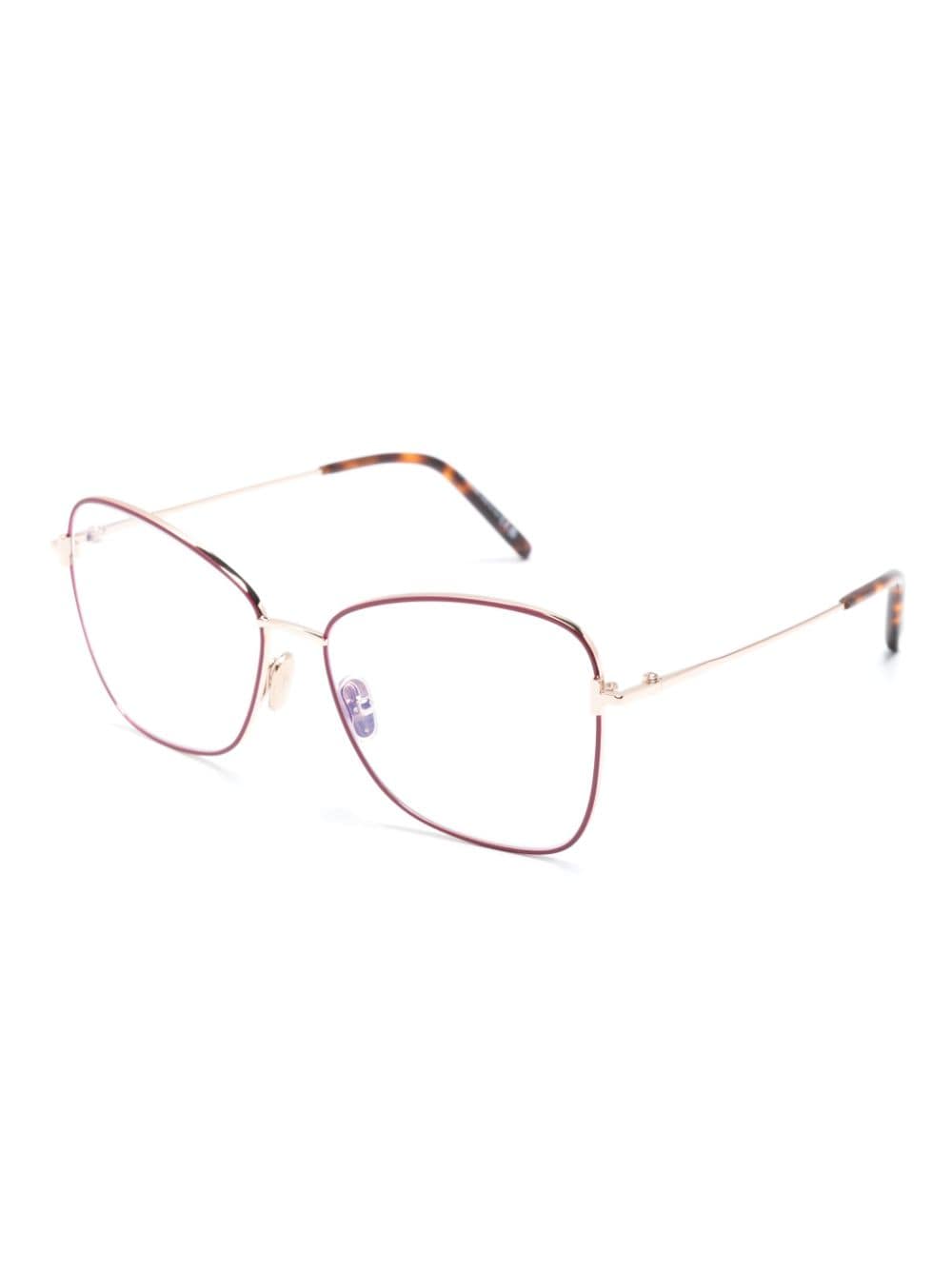 TOM FORD Eyewear two-tone butterfly-frame glasses - Roze