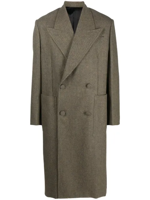 Manteau croisé à motif de chevrons - Givenchy - Modalova