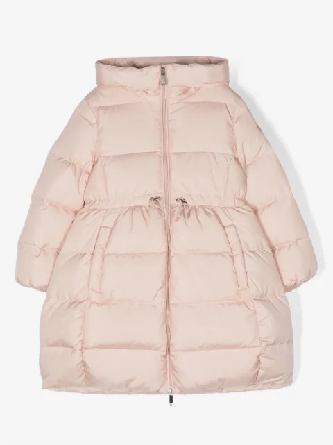 Il Gufo logo-appliqué hooded padded coat 