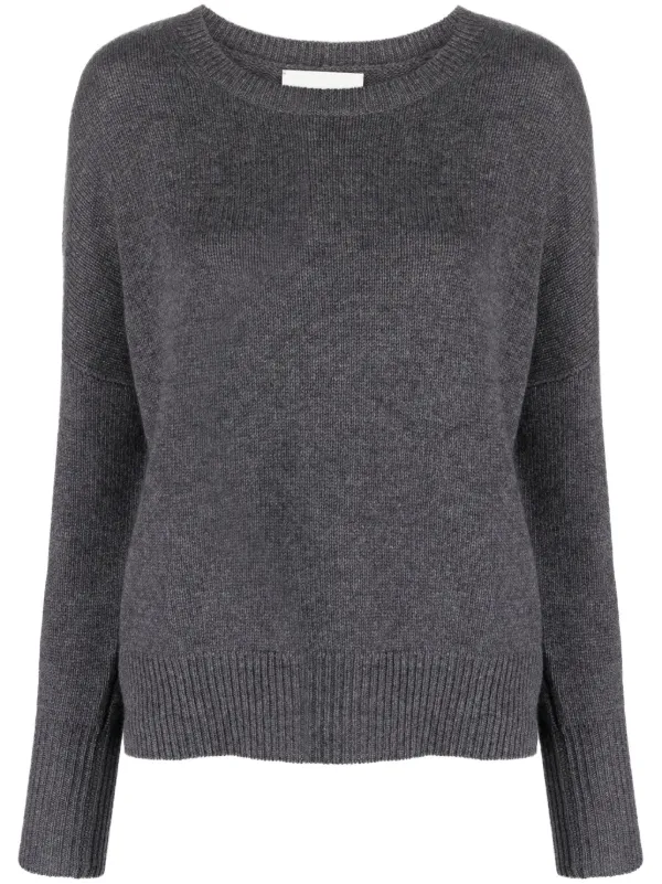 Lisa Yang Cashmere Crew-neck Sweater in Grey
