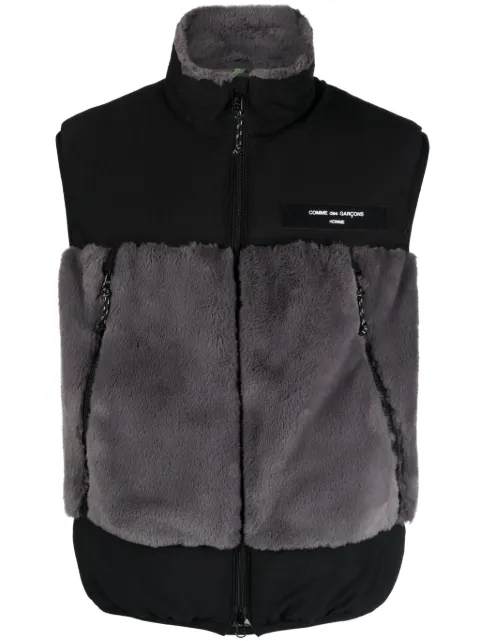 Comme des Garçons Homme Sherpa logo-patch vest