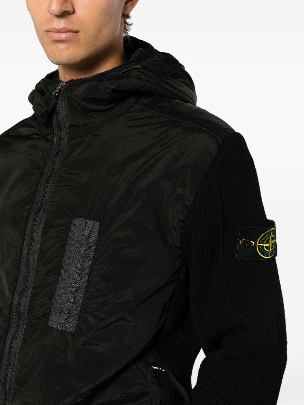 Stone Island Compass-patch Hooded Down Coat - Farfetch