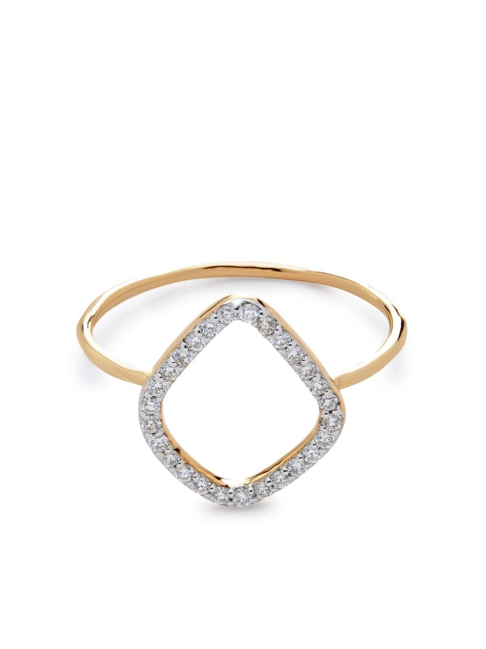 Shop Monica Vinader 14kt Yellow Gold Riva Kite Diamond Ring