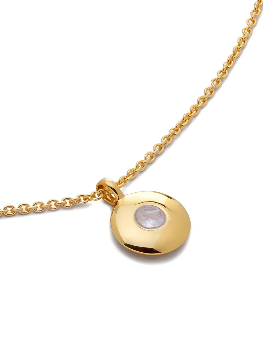 Monica Vinader round-pendant necklaces - Oro