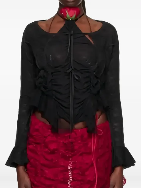 ESTER MANAS ruffled cardigan