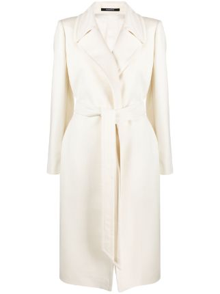 White wool hot sale maxi coat