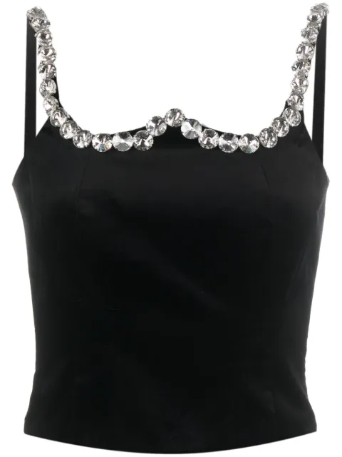 Vivetta crystal-embellished cropped tank top