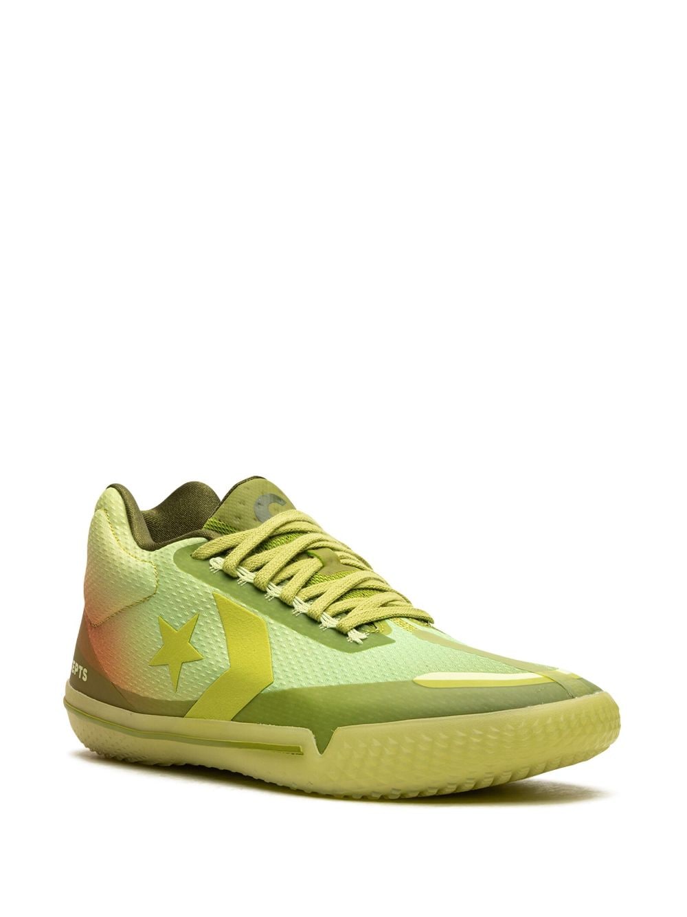 Shop Converse X Concepts Southern Flame All Star Bb Evo Sneakers In Green