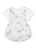 Kenzo Kids graphic-print seersucker shortie set - Neutrals