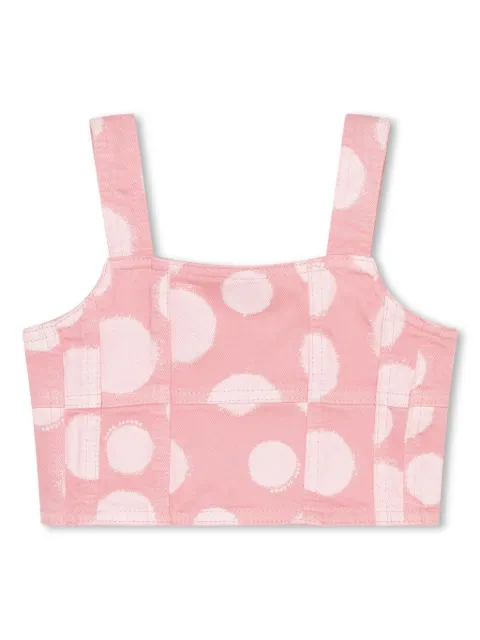Marc Jacobs Kids polka-dot twill cropped top