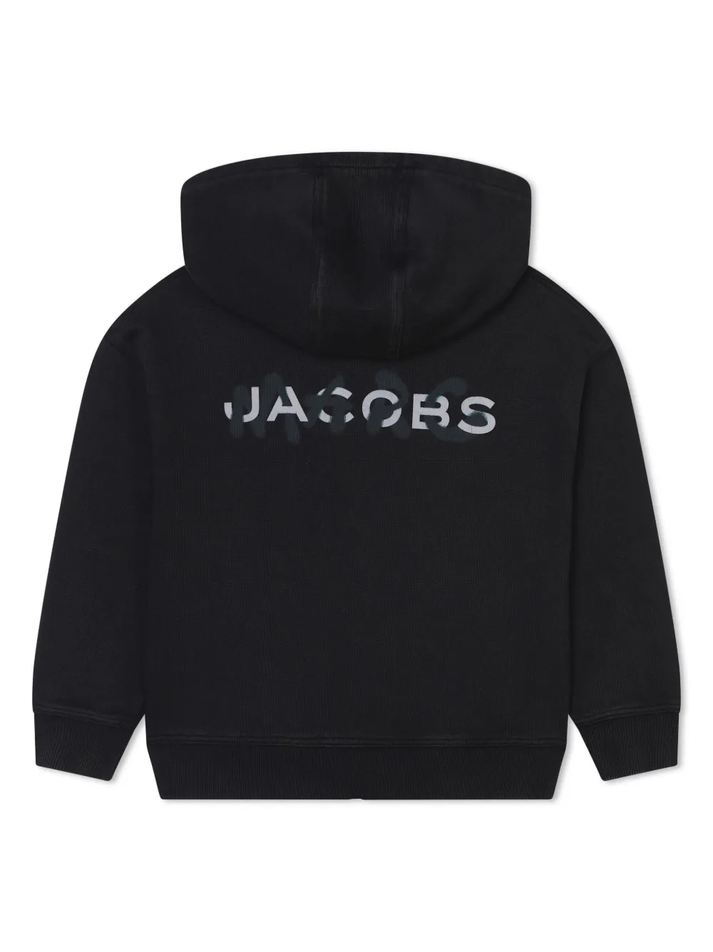 Shop Marc Jacobs Logo-print Zip-up Hoodie In Black