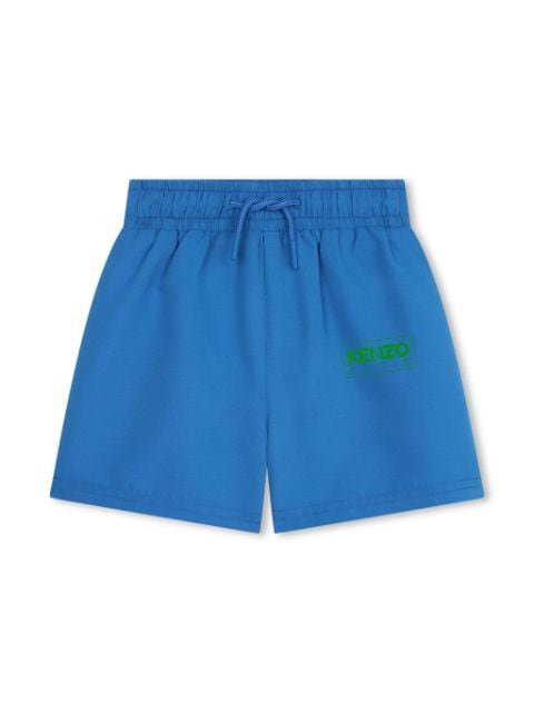 Kenzo Kids logo-print drawstring swim shorts
