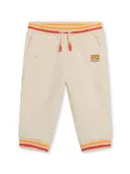 Kenzo Kids Kotora-print drawstring track pants - Neutrals