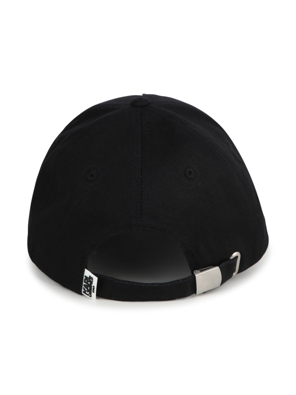 Shop Karl Lagerfeld Logo-embellished Cotton Baseball Cap In Black