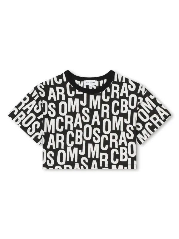 【新品・国内即発】MARC JACOBS KIDS W60461 09B ロゴTシャツ Marc Jacobs Kids logo-embossed Cotton T-shirt | Blue | FARFETCH