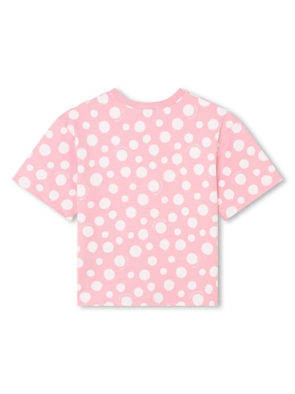 Shop Marc Jacobs Polka-dot Cotton T-shirt In Pink