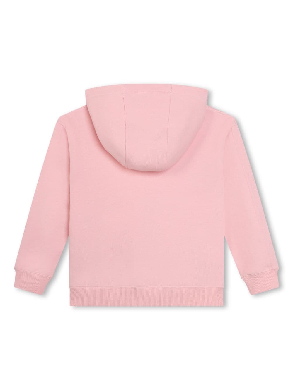 Shop Marc Jacobs Embossed-logo Cotton Hooded Cardigan In Pink